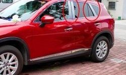 4 749 р. Накладки на центральные стойки дверей СТ Mazda CX-5 KE дорестайлинг (2011-2014) (Неокрашенные)  с доставкой в г. Королёв. Увеличить фотографию 1