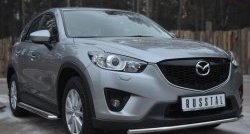 15 499 р. Одинарная защита переднего бампера диаметром 42 мм SLITKOFF Mazda CX-5 KE рестайлинг (2015-2017)  с доставкой в г. Королёв. Увеличить фотографию 4