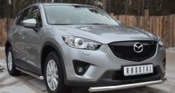 16 999 р. Одинарная защита переднего бампера диаметром 63 мм SLITKOFF  Mazda CX-5  KE (2011-2017) дорестайлинг, рестайлинг  с доставкой в г. Королёв. Увеличить фотографию 4