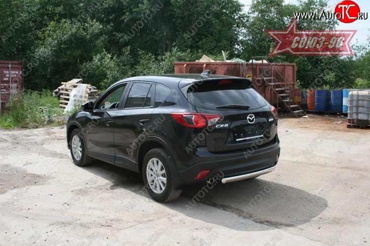 18 359 р. Защита заднего бампера из овальной трубы Souz-96 (d75x42) Mazda CX-5 KE дорестайлинг (2011-2014)  с доставкой в г. Королёв