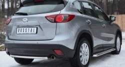 12 799 р. Одинарная защита заднего бампера из трубы диаметром 42 мм SLITKOFF Mazda CX-5 KE дорестайлинг (2011-2014)  с доставкой в г. Королёв. Увеличить фотографию 4