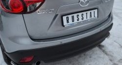 14 549 р. Защита заднего бампера (Ø63 мм уголки, нержавейка) SLITKOFF Mazda CX-5 KE дорестайлинг (2011-2014)  с доставкой в г. Королёв. Увеличить фотографию 2