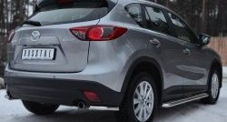 14 549 р. Защита заднего бампера (Ø63 мм уголки, нержавейка) SLITKOFF Mazda CX-5 KE дорестайлинг (2011-2014)  с доставкой в г. Королёв. Увеличить фотографию 3