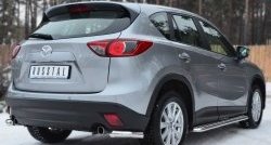 18 499 р. Защита заднего бампера (Ø63 мм уголки, нержавейка) SLITKOFF Mazda CX-5 KE дорестайлинг (2011-2014)  с доставкой в г. Королёв. Увеличить фотографию 4