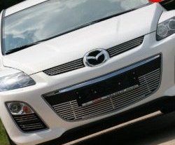 5 849 р. Декоративная вставка воздухозаборника Novline (d10 мм) Mazda CX-7 ER рестайлинг (2010-2012)  с доставкой в г. Королёв. Увеличить фотографию 2