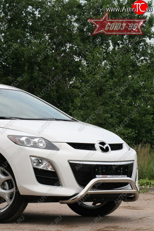 14 039 р. Защита переднего бампера Souz-96 (d60) Mazda CX-7 ER рестайлинг (2010-2012)  с доставкой в г. Королёв