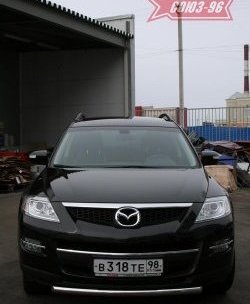 2 384 р. Защита переднего бампера одинарная Souz-96 (d60) Mazda CX-9 TB дорестайлинг (2007-2009)  с доставкой в г. Королёв. Увеличить фотографию 2