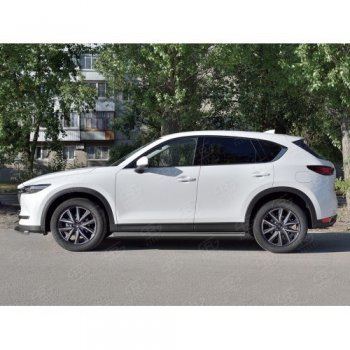 21 999 р. Защита порогов из круглой трубы диаметром 63 мм SLITKOFF v3  Mazda CX-5  KF (2016-2024)  с доставкой в г. Королёв. Увеличить фотографию 2