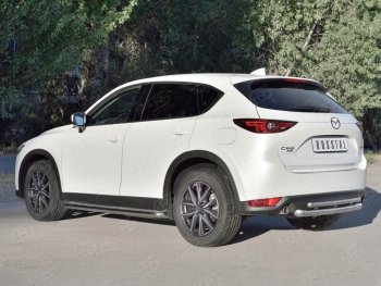 16 649 р. Защита заднего бампера (Ø63 и 42 мм, нержавейка) SLITKOFF Mazda CX-5 KF (2016-2025)  с доставкой в г. Королёв. Увеличить фотографию 3