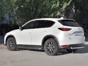 12 349 р. Защита заднего бампера (Ø63 мм дуга, нержавейка) SLITKOFF  Mazda CX-5  KF (2016-2025)  с доставкой в г. Королёв. Увеличить фотографию 4