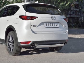 14 999 р. Защита заднего бампера (Ø75x42 мм, нержавейка) Russtal Mazda CX-5 KF (2016-2025)  с доставкой в г. Королёв. Увеличить фотографию 4