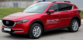 8 999 р. Рейлинги крыши АПС  Mazda CX-5  KF (2016-2025) (Серебристые без поперечин )  с доставкой в г. Королёв. Увеличить фотографию 4