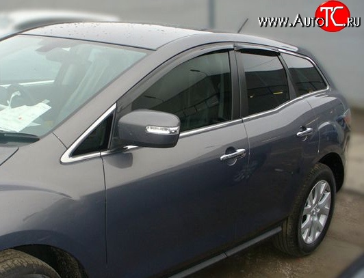 2 999 р. Дефлекторы окон (ветровики) Novline 4 шт Mazda CX-7 ER дорестайлинг (2006-2010)  с доставкой в г. Королёв