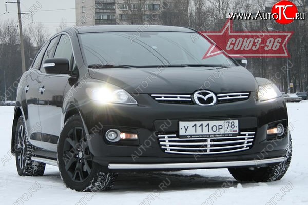 10 664 р. Защита переднего бампера d 42 Mazda CX-7 ER дорестайлинг (2006-2010)  с доставкой в г. Королёв