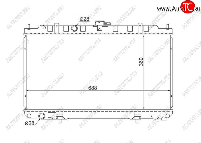 5 549 р. Радиатор двигателя (пластинчатый, МКПП) SAT Nissan AD Y11 (1999-2008)  с доставкой в г. Королёв