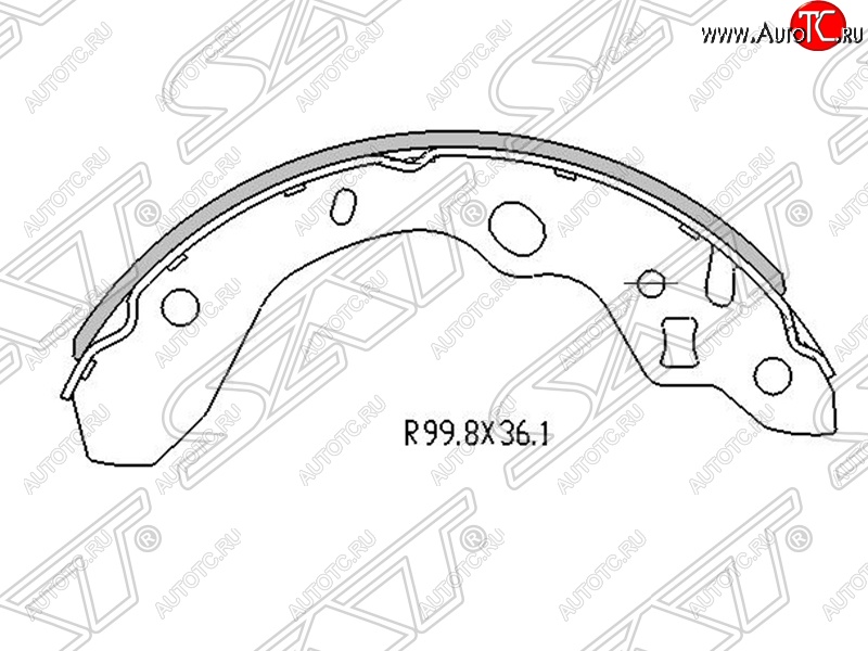 1 329 р. Колодки тормозные задние SAT  Mazda 323/Familia седан BJ дорестайлинг (1998-2000)  с доставкой в г. Королёв