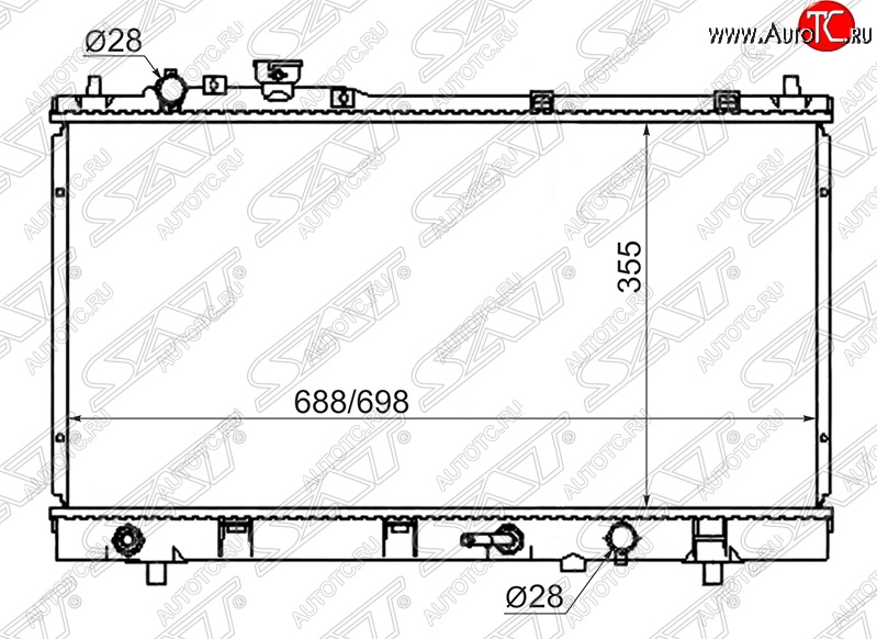 7 599 р. Радиатор двигателя SAT (пластинчатый, МКПП/АКПП)  Mazda Premacy (1999-2004)  с доставкой в г. Королёв