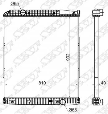 Радиатор двигателя (пластинчатый, МКПП/АКПП) SAT Mercedes-Benz Actros (1995-2025)