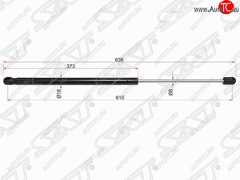 869 р. Правый упор капота SAT (газовый) Mercedes-Benz ML class W166 (2011-2015)  с доставкой в г. Королёв