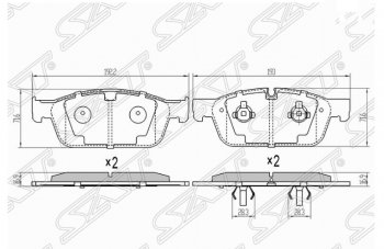 Комплект передних тормозных колодок SAT Mercedes-Benz ML class W166 (2011-2015)