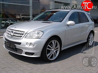 16 499 р. Накладка на передний бампер BRABUS Mercedes-Benz ML class W164 дорестайлинг (2005-2008) (Неокрашенная)  с доставкой в г. Королёв