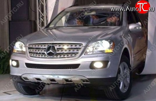 17 299 р. Накладка на передний бампер CT Mercedes-Benz ML class W164 дорестайлинг (2005-2008) (Неокрашенная)  с доставкой в г. Королёв