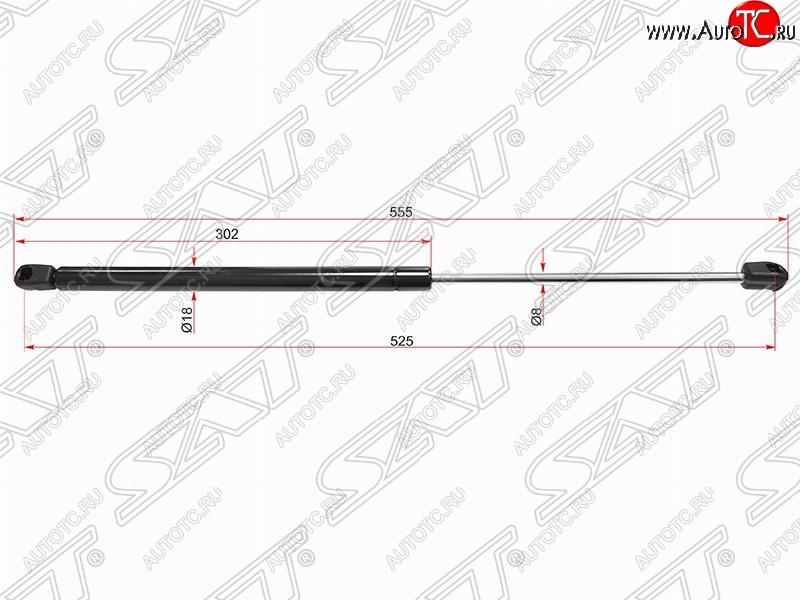 559 р. Правый газовый упор крышки багажника SAT  Mercedes-Benz A class  W176 (2012-2015) дорестайлинг, хэтчбэк 5 дв.  с доставкой в г. Королёв