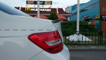 3 399 р. Лип спойлер АВТОКРАТ AMG  Mercedes-Benz C-Class  W204 (2007-2015) дорестайлинг седан, рестайлинг седан (Неокрашенный)  с доставкой в г. Королёв. Увеличить фотографию 2