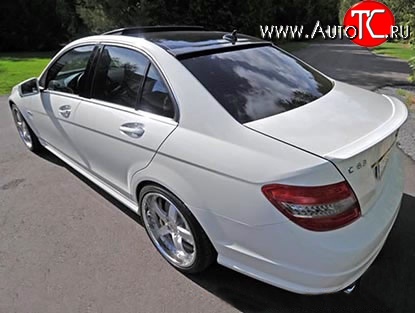 4 749 р. Козырёк на заднее лобовое стекло AMG Mercedes-Benz C-Class W204 дорестайлинг седан (2007-2011) (Неокрашенный)  с доставкой в г. Королёв