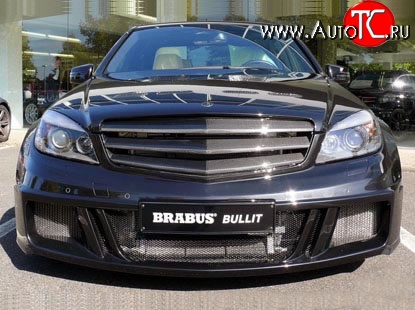 8 149 р. Радиаторная решётка Brabus Bullit Mercedes-Benz C-Class W204 дорестайлинг седан (2007-2011) (Неокрашенная)  с доставкой в г. Королёв