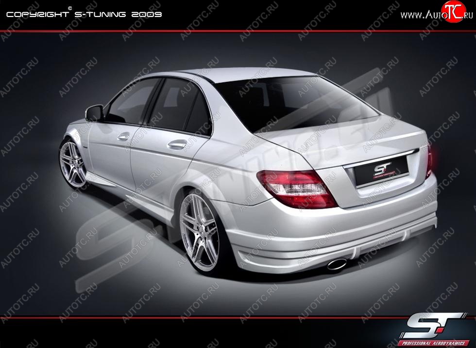 25 899 р. Задний бампер Wild Mercedes-Benz C-Class W204 дорестайлинг седан (2007-2011)  с доставкой в г. Королёв