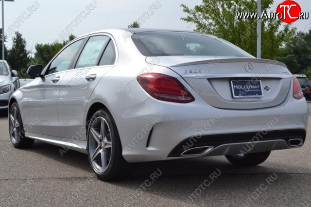 5 249 р. Лип спойлер C63 AMG Mercedes-Benz C-Class W205 дорестайлинг седан (2015-2018) (Неокрашенный)  с доставкой в г. Королёв