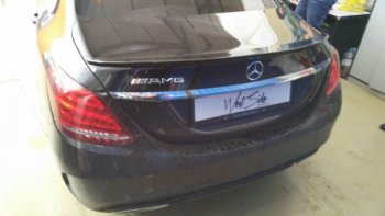 3 399 р. Лип спойлер АВТОКРАТ Mercedes-Benz C-Class W205 дорестайлинг седан (2015-2018) (Неокрашенный)  с доставкой в г. Королёв. Увеличить фотографию 4