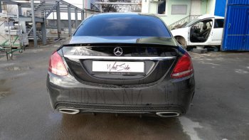 3 399 р. Лип спойлер АВТОКРАТ Mercedes-Benz C-Class W205 дорестайлинг седан (2015-2018) (Неокрашенный)  с доставкой в г. Королёв. Увеличить фотографию 6