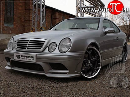 14 149 р. Передний бампер Prior Design Mercedes-Benz CLK class W208 (1997-2002) (Неокрашенный)  с доставкой в г. Королёв