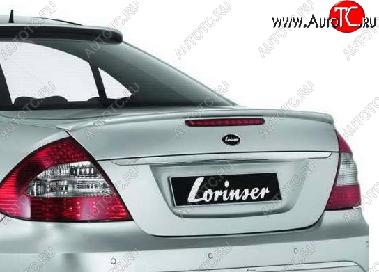 5 309 р. Лип спойлер Lorinzer Mercedes-Benz E-Class W211 дорестайлинг седан (2002-2006) (Неокрашенный)  с доставкой в г. Королёв