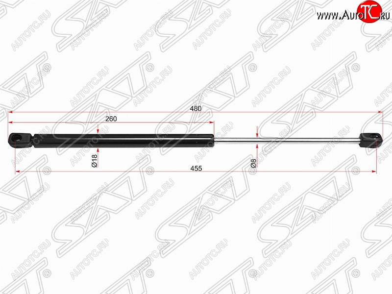 569 р. Упор капота SAT (газовый)  Mercedes-Benz E-Class  W212 (2009-2012) дорестайлинг седан  с доставкой в г. Королёв