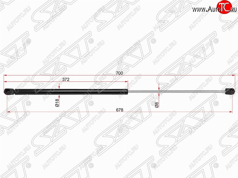 699 р. Газовый упор капота SAT  Mercedes-Benz S class  W220 (1998-2005)  с доставкой в г. Королёв