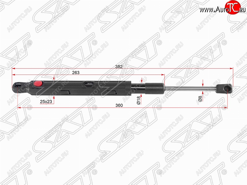 2 199 р. Левый упор капота SAT  Mercedes-Benz S class  W222 (2013-2017) седан гибрид дорестайлинг  с доставкой в г. Королёв