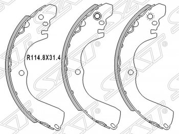 Колодки тормозные SAT (задние) Mitsubishi (Митсубиси) Outlander (Аутлэндэр) ( CU,  XL) (2003-2013) CU, XL (CW)  дорестайлинг, (CW)  рестайлинг