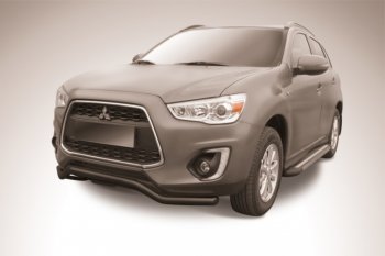 Защита переднего бампера d57 Slitkoff Mitsubishi ASX 1-ый рестайлинг (2013-2016)