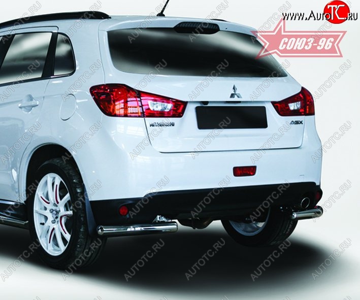 7 919 р. Защита заднего бампера из боковых уголков Souz-96 (d60) Mitsubishi ASX 1-ый рестайлинг (2013-2016)  с доставкой в г. Королёв