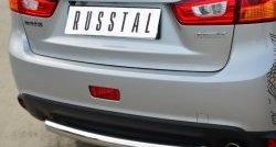 17 549 р. Одинарная защита заднего бампера из трубы диаметром 63 мм SLITKOFF Mitsubishi ASX 1-ый рестайлинг (2013-2016)  с доставкой в г. Королёв. Увеличить фотографию 2