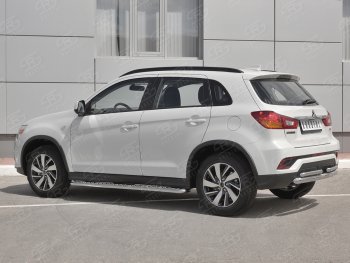 14 549 р. Защита заднего бампера (Ø63/2 по 42 мм, нержавейка) SLITKOFF Mitsubishi ASX 2-ой рестайлинг (2017-2020)  с доставкой в г. Королёв. Увеличить фотографию 2