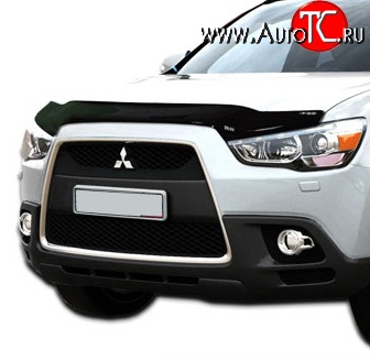 2 879 р. Дефлектор капота NovLine long Mitsubishi ASX 1-ый рестайлинг (2013-2016)  с доставкой в г. Королёв