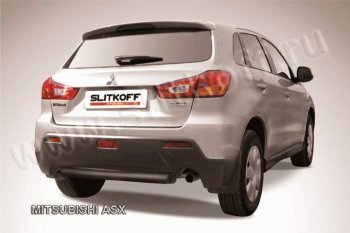 Защита заднего бампера из трубы d76 Slitkoff Mitsubishi ASX дорестайлинг (2010-2012)