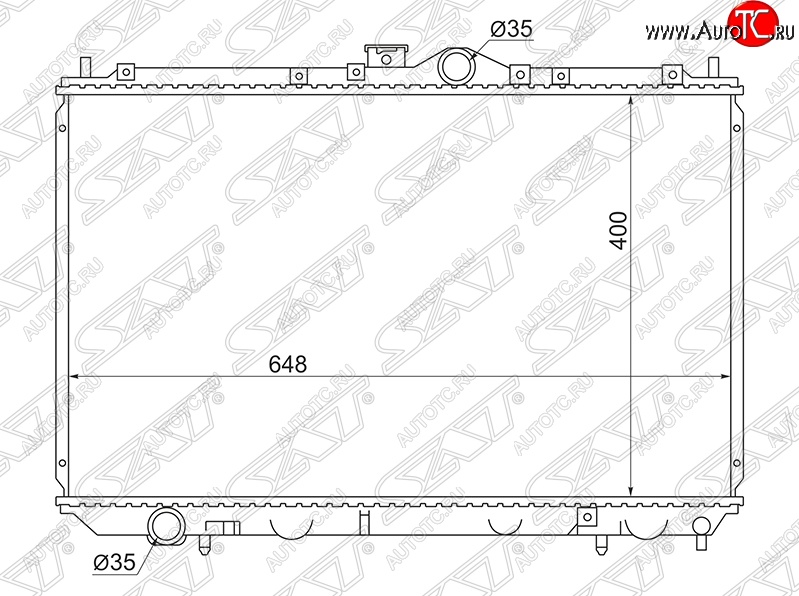 7 399 р. Радиатор двигателя (пластинчатый, 1.6, МКПП) SAT  Mitsubishi Carisma (1996-2004)  с доставкой в г. Королёв