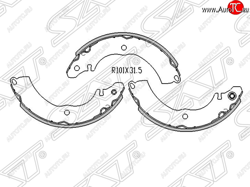 1 369 р. Колодки тормозные SAT (задние) Mitsubishi Colt Z20, Z30 хэтчбэк 3 дв. дорестайлинг (2002-2009)  с доставкой в г. Королёв