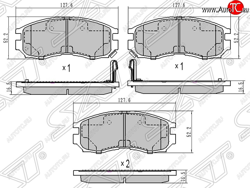 1 499 р. Колодки тормозные SAT (передние)  Mitsubishi Eclipse - Mirage  CJ,CK,CL,CM  с доставкой в г. Королёв