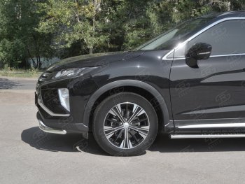 14 999 р. Защита переднего бампера (Ø42 мм, нержавейка) SLITKOFF  Mitsubishi Eclipse Cross  GK (2017-2021) дорестайлинг  с доставкой в г. Королёв. Увеличить фотографию 3